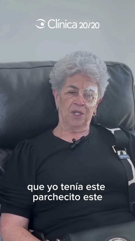 Jeannette Bustamante, paciente de cataratas